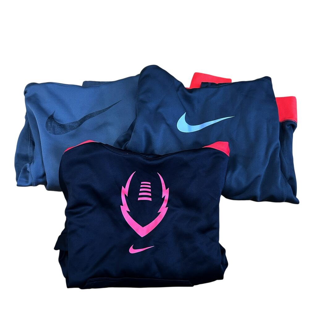 Nike Lot of 3 Therma Fit Pullover Hoodies Sz M Kids